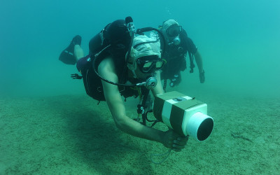 Обследование дна гидролокатором бокового обзора (ГБО / side scan sonar)